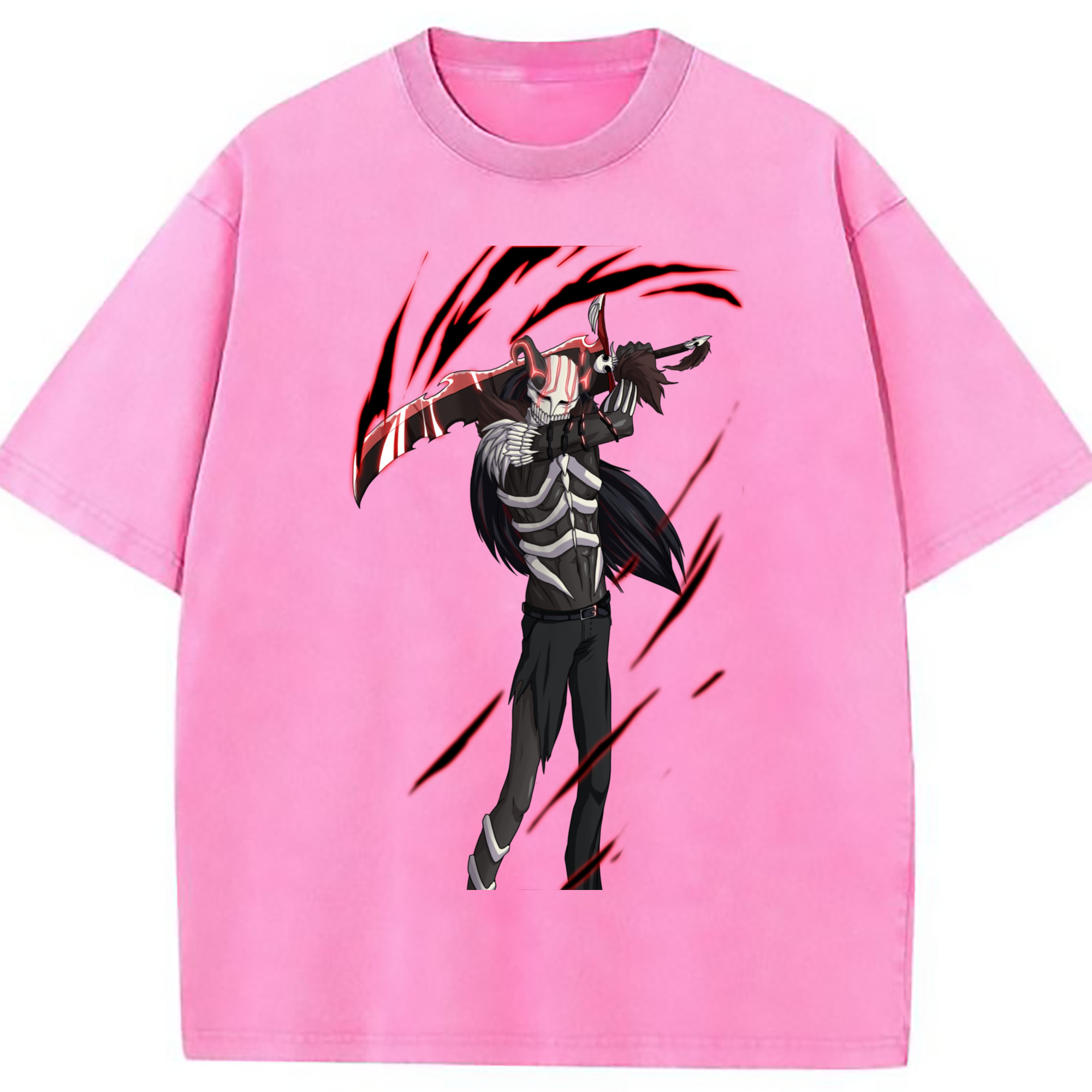 （画像用） ブリーチ 黒崎一護（くろさき いちご）BLEACH Kurosaki Ichigo 綿100% ヴィンテージ風 半袖Tシャツ（フロントプリント）
